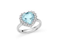 Anello Miluna Donna GEMMA DEL CIELO 925 in Argento Topazio LID3889